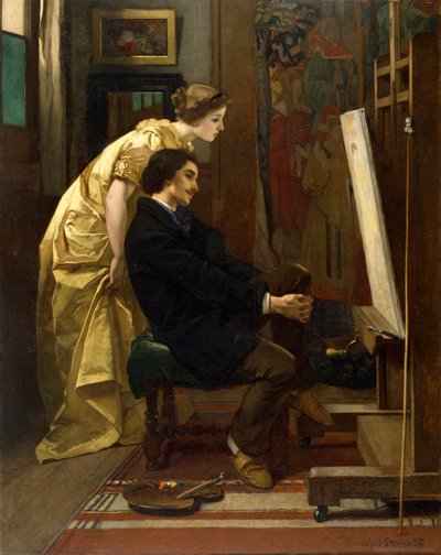 The Painter and His Model by Alfred Emile Stevens